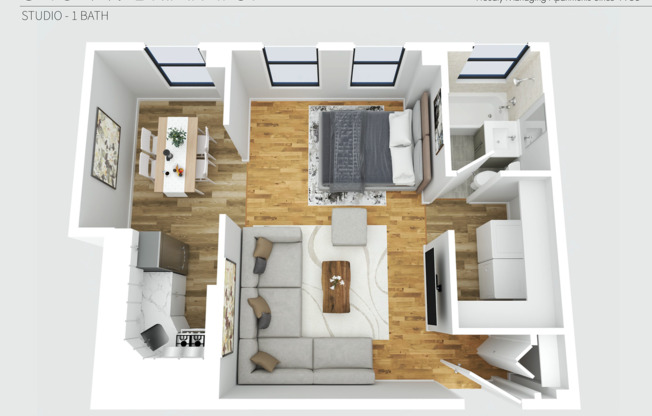 Studio, 1 bath, 455 sqft, $1,675, Unit 540-3I