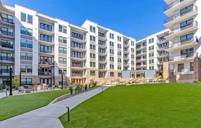 Zen garden, walking path, fountains and waterfall brook