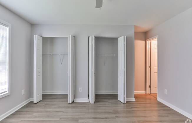 Large Bedrooms with Double Closets