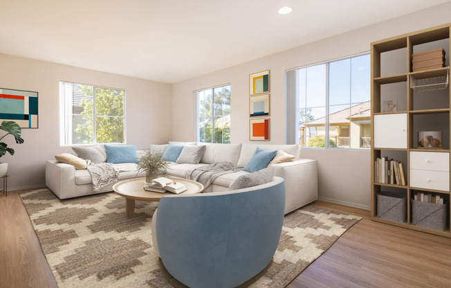 Living Room with Hard Surface Flooring