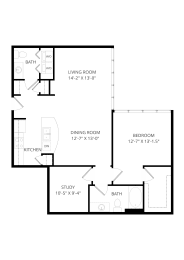 1 bed, 1 bath, 1,169 sqft, $1,755