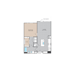 1 bed, 1 bath, 804 sqft, $1,611