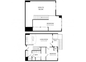 1 bed, 1 bath, 960 sqft, $2,235