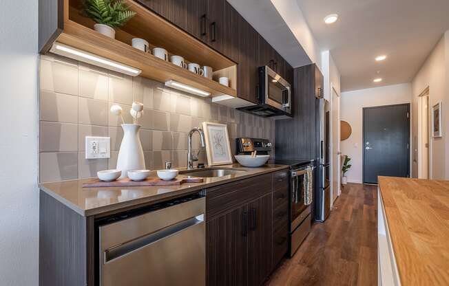 BEAM Apartments Model Kitchen