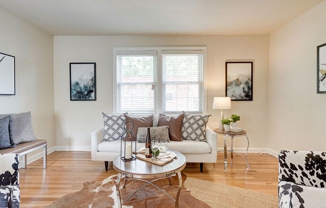 Living Room at Kensington Place Apartments