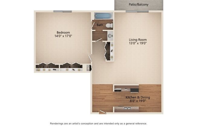 1 bed, 1 bath, 700 sqft, $1,285, Unit 65-301