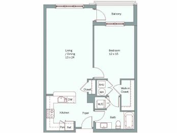 1 bed, 1 bath, 901 sqft, $1,862