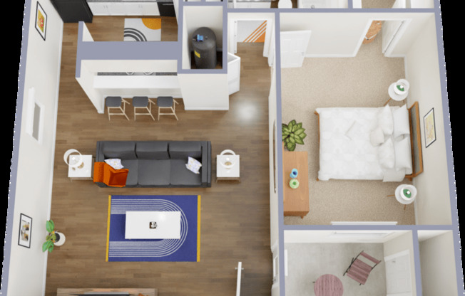 1 bed, 1 bath, 598 sqft, $860