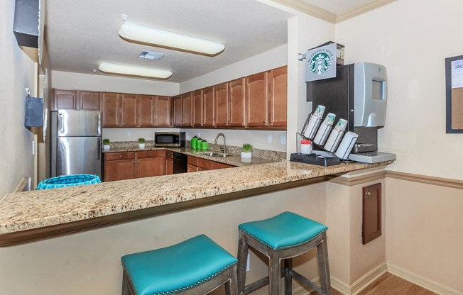 Clubhouse Kitchen at Riversong Apartments in Bradenton, FL