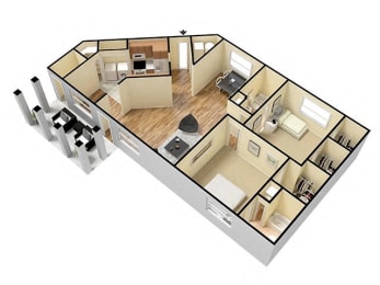 2 beds, 2 baths, 1,339 sqft, $1,770