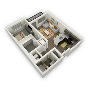 1 bed, 1 bath, 860 sqft, $1,530