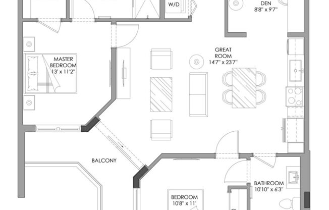2 beds, 2 baths, 1,074 sqft, $3,059