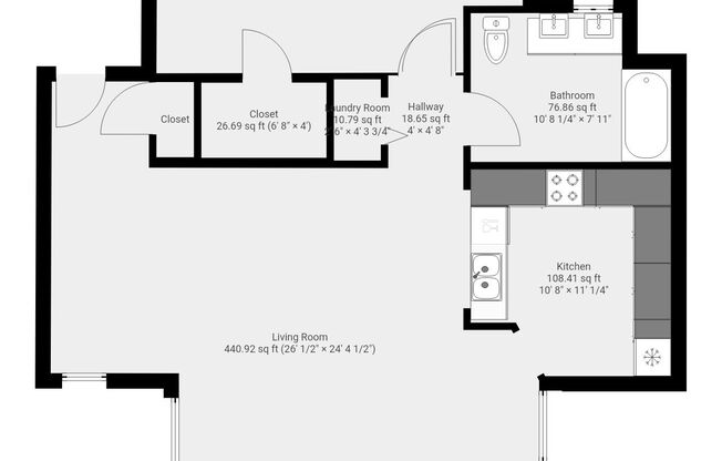 1 bed, 1 bath, 965 sqft, $2,750, Unit 507