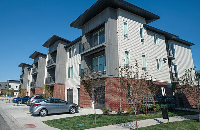 Elegant Exterior View at Foothill Lofts Apartments & Townhomes, Logan, UT