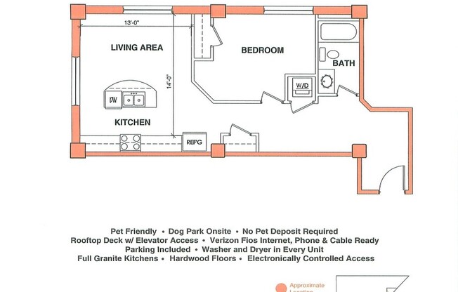 1 bed, 1 bath, 634 sqft, $1,295, Unit APT 3N