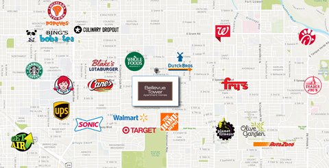 Bellevue Tower Apartments Area Map