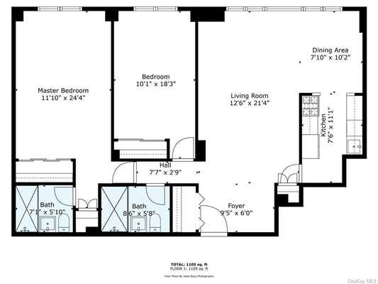 2 beds, 2 baths, 1,250 sqft, $3,200, Unit 14E