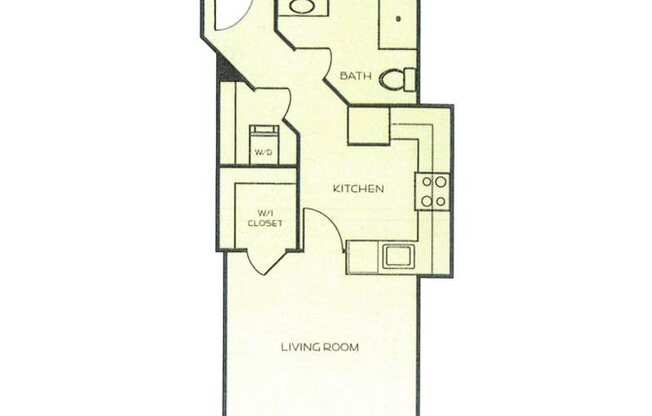 Studio, 1 bath, 475 sqft, $1,625