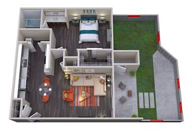 1 bed, 1 bath, 675 sqft, $1,186