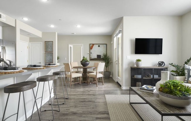 Living Room Come Dining Are, TV at Mitchell Place Apartments, Murrieta, 92562