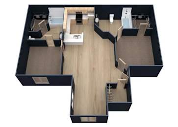 2 beds, 2 baths, 1,020 sqft, $1,589