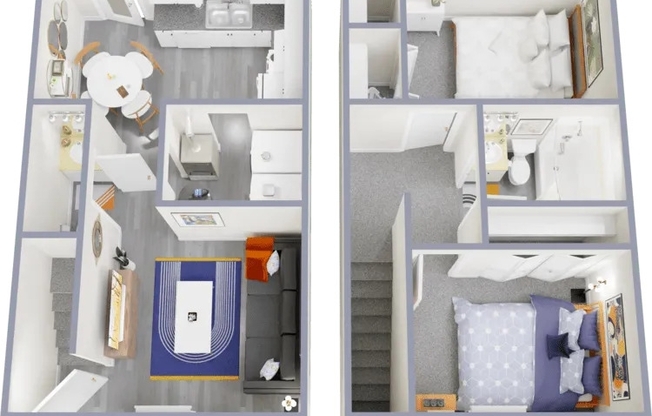 2 beds, 1.5 baths, 1,104 sqft, $900