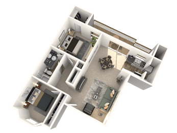 2 beds, 1 bath, 810 sqft, $2,340