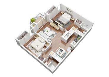 2 beds, 2 baths, 840 sqft, $2,803