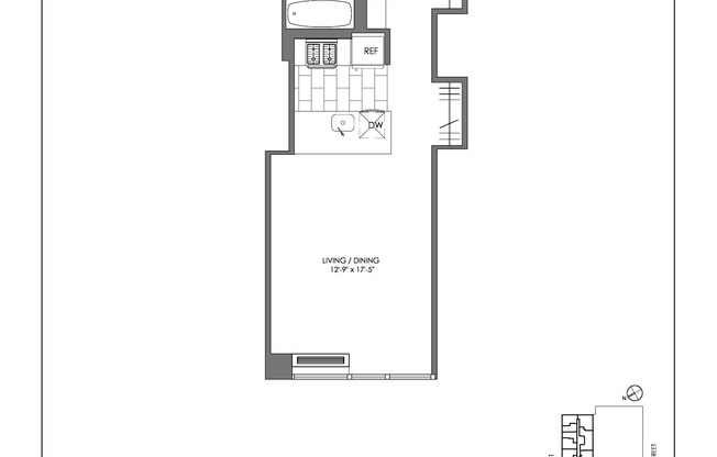 Studio, 1 bath, $3,045, Unit 308