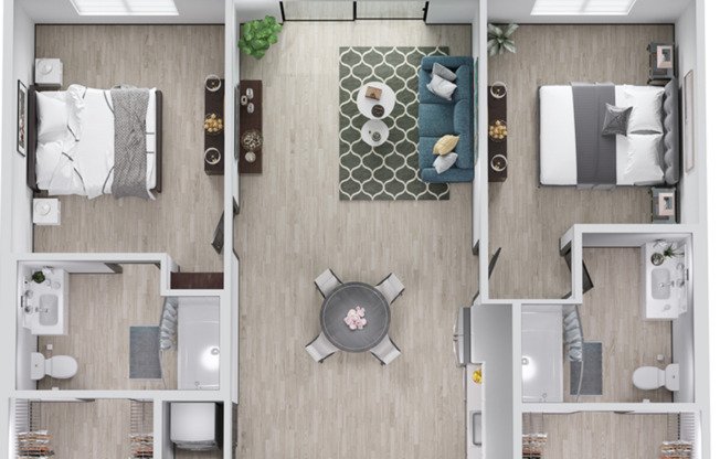 2 beds, 2 baths, 979 sqft, $3,790, Unit PH03