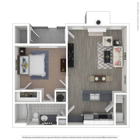 1 bed, 1 bath, 677 sqft, $1,380