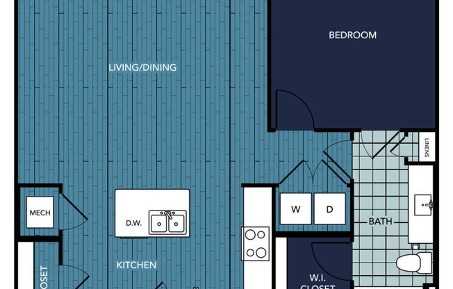 1 bed, 1 bath, 830 sqft, $1,044