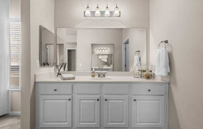 Cultured marble countertops in baths - Willow Spring Apartments