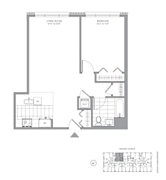 1 bed, 1 bath, $3,348