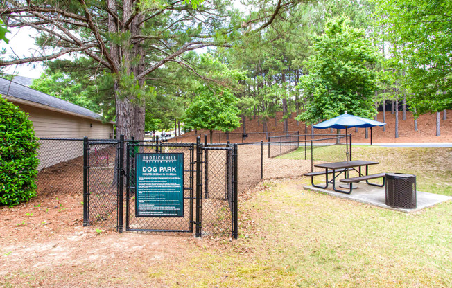 Brodick Hills dog park with seating