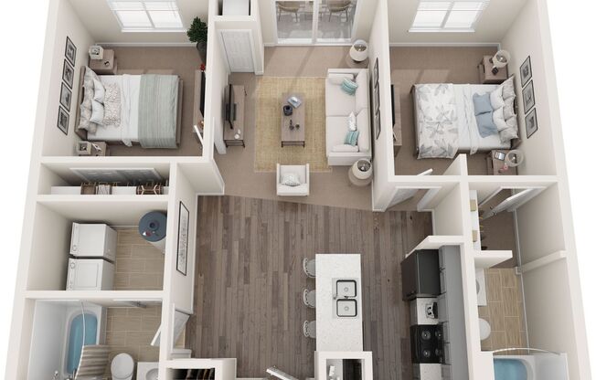 2 beds, 2 baths, 908 sqft, $1,165, Unit 123