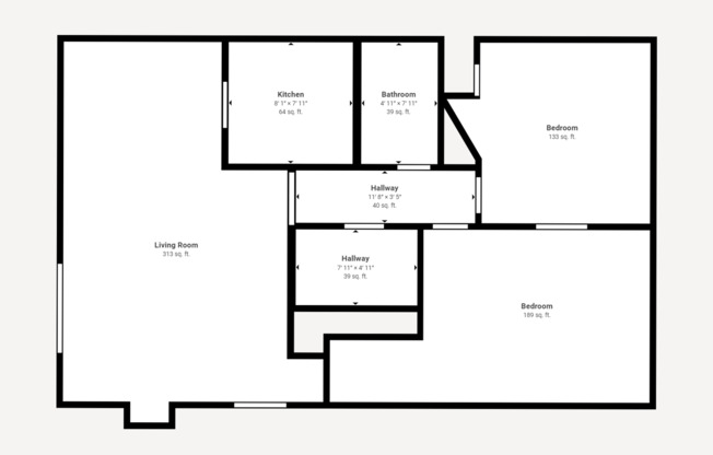 2 beds, 1 bath, 950 sqft, $1,295, Unit 52-6