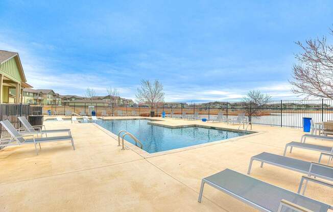the swimming pool at our apartments has a resort style pool