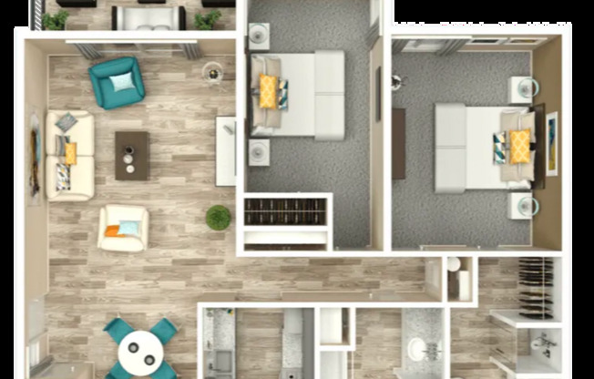 2 beds, 2 baths, 996 sqft, $1,399