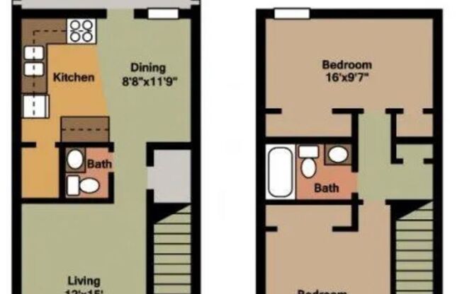 2 beds, 1.5 baths, 1,002 sqft, $1,210, Unit 629