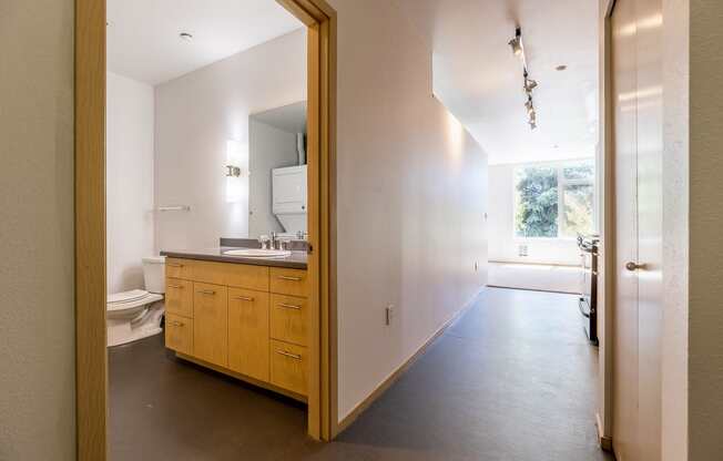 open concept living at Link + Mural, Washington, 98126