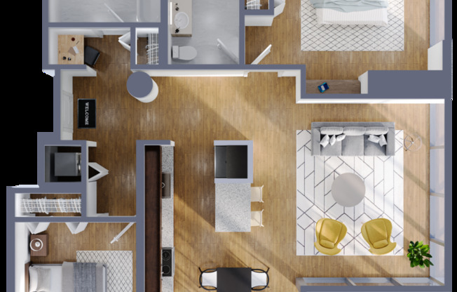 2 beds, 2 baths, 1,169 sqft, $3,914