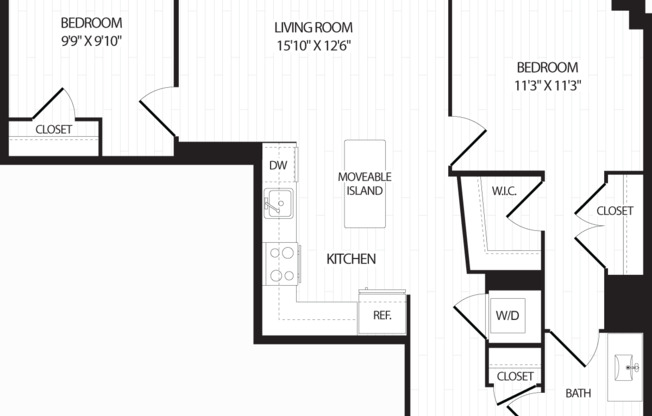 2 beds, 2 baths, 877 sqft, $3,065, Unit 1415