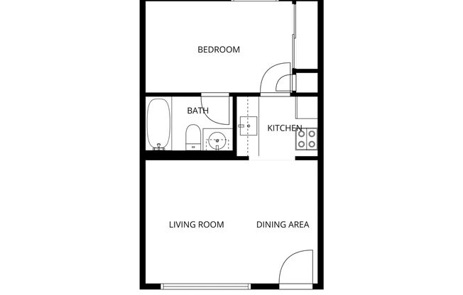 1 bed, 1 bath, 425 sqft, $1,250