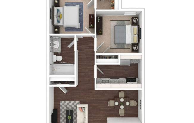 2 beds, 1 bath, 805 sqft, $1,750