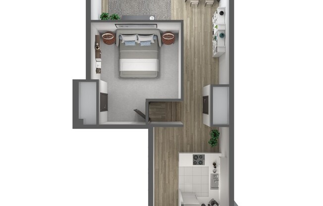 1 bed, 1 bath, 670 sqft, $1,199, Unit 610