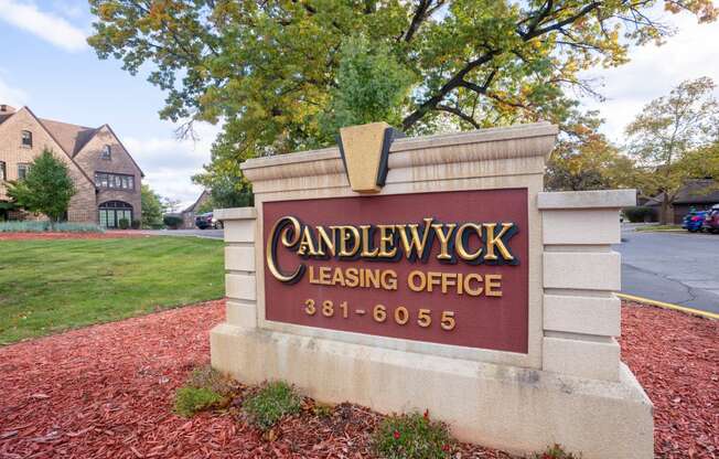 Property Signage at Candlewyck Apartments, Kalamazoo, Michigan