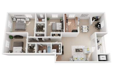 3 beds, 1.5 baths, 1,177 sqft, $2,190