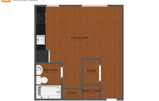 Studio, 1 bath, 298 sqft, $865, Unit 311