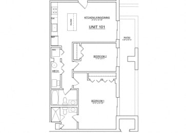2 beds, 2 baths, $3,695